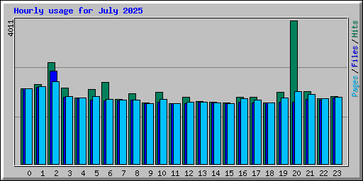 Hourly usage for July 2025