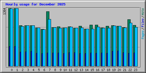 Hourly usage for December 2025